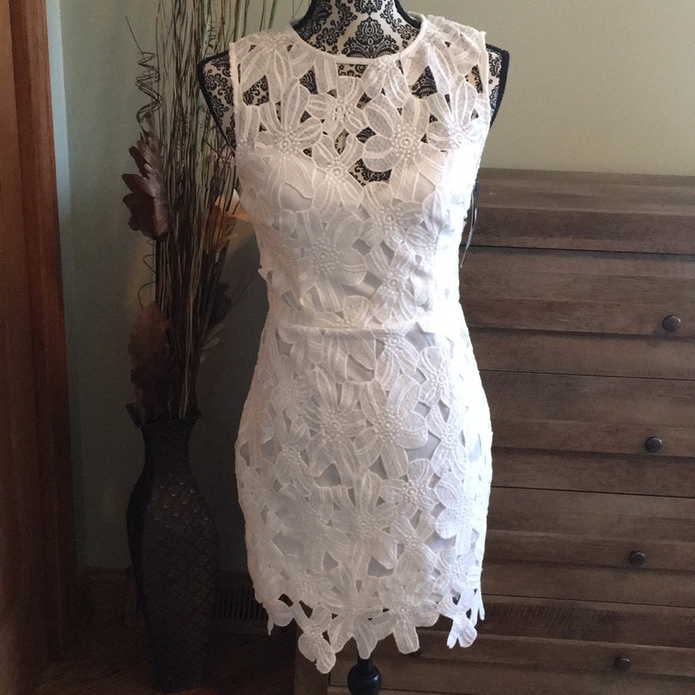 Crochet Bodycon Dress - Picture 1 of 8